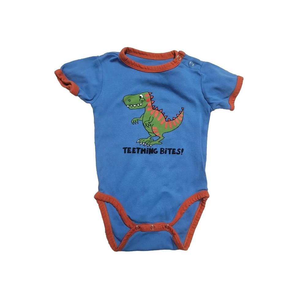 Lazy One TEETHING DINO Bites Bodysuit 18 Months